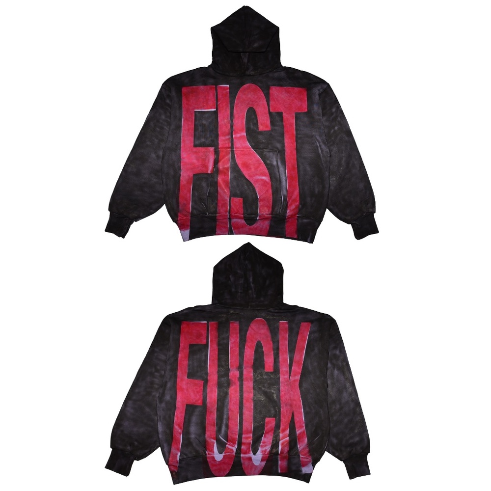 Nine Inch Nails FIST F*** 1/1 Double Layered Hoodie by Digital Trenches